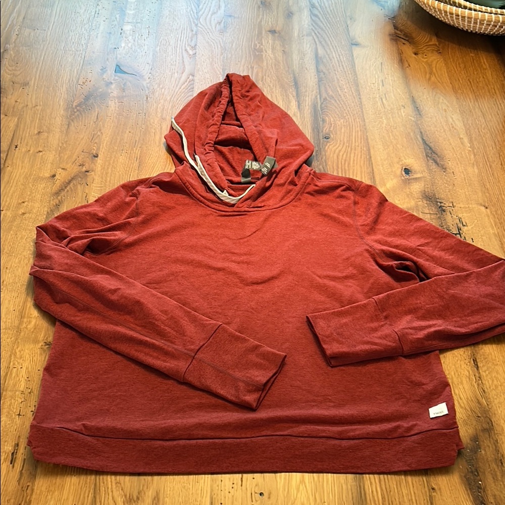 Vuori Women's Red Hooded Pullover Sweatshirt